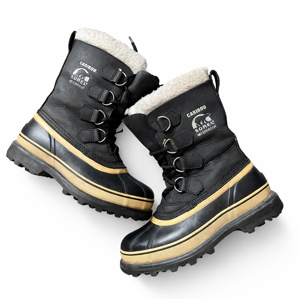 Sorel Caribou Waterproof Winter Boots Black Women’s Size 6 / EU 37 Snow Boots